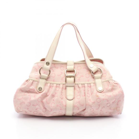 Celine Leather Macadam Lily Ivory Handbag White Pink - Picture 1 of 8